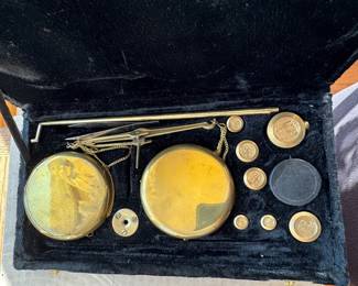 Vintage Brass Jewelry Scale