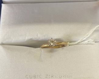 14 KT Ring w/Diamonds- 2.1 gram