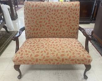 High Back Queen Anne Settee