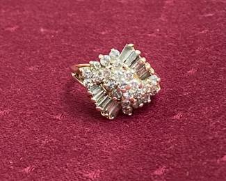 14 KT Diamond Ring -4.9 grams