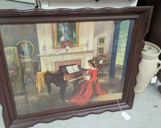 Parlor Picture- Lady Playing Piano