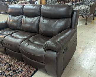 Brown Reclining Sofa