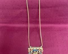 Enameled Egyptian Apis Scared Bull Necklace