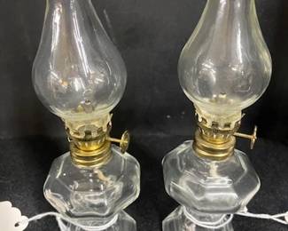 Mini Clear Glass Oil Lamps
