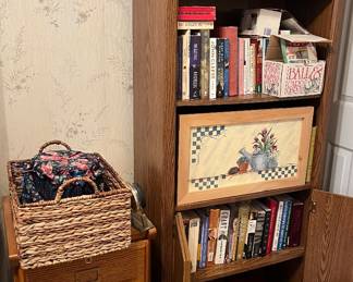 Books and file cabinet