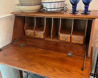 Drop front modern DESK, MA Hadley piece