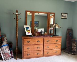 Dresser with Mirror & Beautiful Rugs