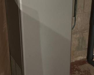 Vintage freestanding, floor-mounted refrigerated water cooler with a foot pedal