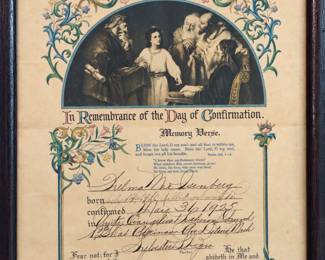 1925 confirmation certificate