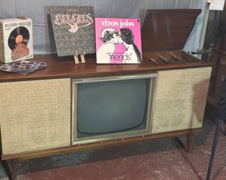 Vinyl, MCM "3-in-1" entertainment console cabinet