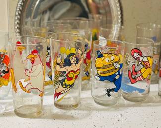 vintage 1977 McDonald's McDonaldland Action Series drinking glasses