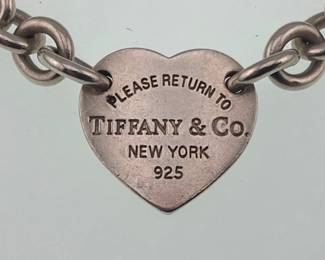  Tiffany and Co. sterling charm bracelet