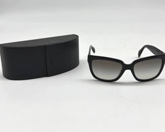 Prada Luxottica black square frame sunglasses