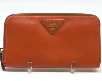 Prada leather Saffiano wallet