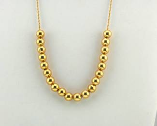 14kt add-a-bead necklace; 22"L