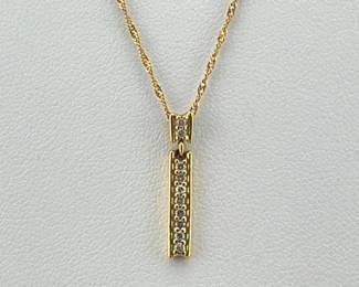 18kt diamond pendant necklace