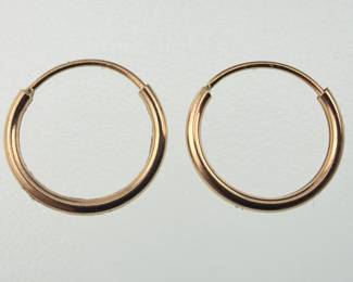 Tiny 14kt gold hoops