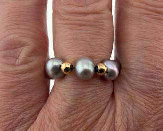 14kt and freshwater pearl ring