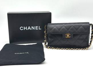 Chanel Caviar diamond quilted lambskin leather medium classic single flap bag