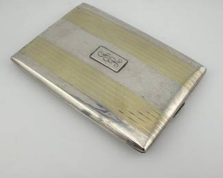 14kt, sterling cigarette case by Napier