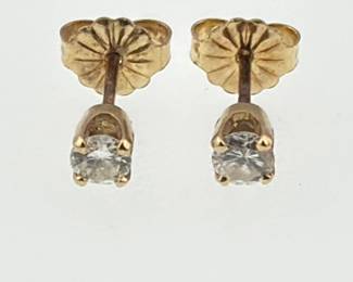  Pair of 14kt diamond 1/3 ctw earrings