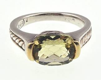 David Yurman 18kt, sterling citrine ring
