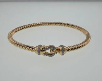 David Yurman 18kt and diamond bracelet