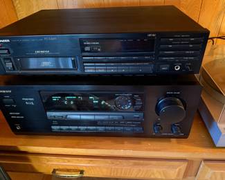 1990s Onkyo AV/Receiver works great, Pioneer 6-CD changer needs TLC, priced separately