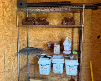 Metal shelves