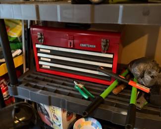 Some tools in garage and other garage items 