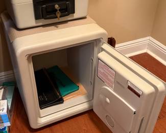 Large and small safes with codes/keys