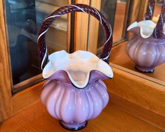 Fenton Purple Basket 