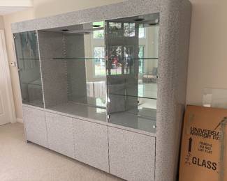lighted custom cabinet