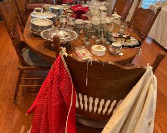 Breakfast Room set for Christmas