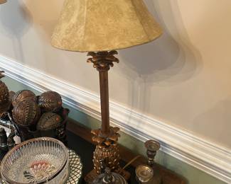 One of a pair of buffet lamps