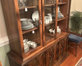 Dining Room breakfront and quantities of china