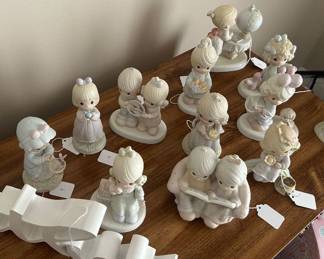 Pure white "Precious Moments" figures - lots more!