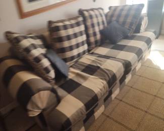 Match black and white sofa