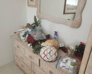Wickerand rattan - part of bedroom set