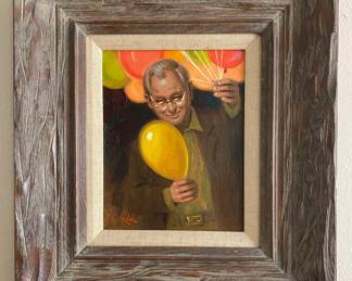 374 Balloon Man Oil Painting - Wendell Keith Hall