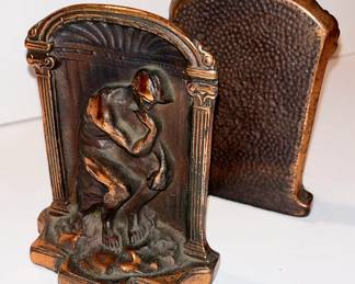 117 Cast Bronze Bookends Depicting Augusta Rodin's "The Thinker"