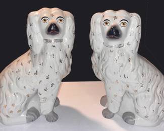 199 Staffordshire Spaniel "Mantle" Dog Statues (SET of 2)