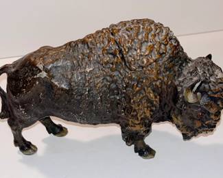 126 Bronze Buffalo Inkwell