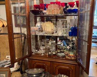 Stemware, China, silver, crystal, teapots, China Cabinet,