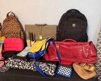Assortment of purses and bags