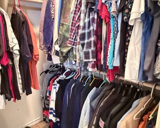 Variety of mens clothes