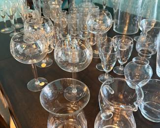 **Princess House Crystal Collection** – Extensive collection of Princess House crystal including stemware, tumblers, wine glasses, champagne flutes, hurricane candle holders, vases, pitchers, canisters, serving pieces, and decorative accessories. A beautiful assortment for entertaining, collecting, or adding to an existing Princess House collection. Items sold individually unless noted.