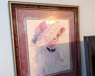 Framed Bettie Herbert Felder Victorian Lady print