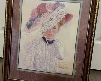 Framed Bettie Herbert Felder Victorian Lady print