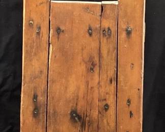 VINTAGE SWISS DAVOS SNOW SLED CRAFTED FROM SLATTED WOOD WITH CURVED RUNNERS AND METAL EDGES ON BOTTOM